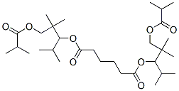 bis[1-isopropyl-2,2-dimethyl-3-(2-methyl-1-oxopropoxy)propyl] adipate Struktur