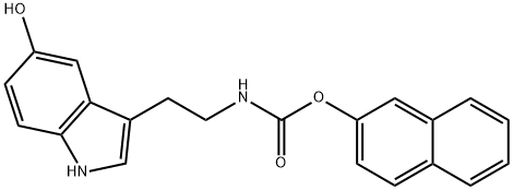 2-naphthalenyl [2-(5-hydroxy-1H-indol-3-yl)ethyl]carbamate Struktur