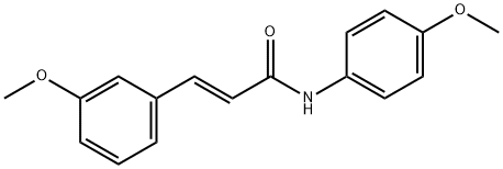 (2E)-3-(3-Methoxyphenyl)-N-(4-methoxyphenyl)-2-propenamide Struktur