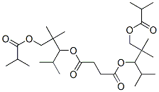 bis[1-(isopropyl)-2,2-dimethyl-3-(2-methyl-1-oxopropoxy)propyl] succinate Struktur