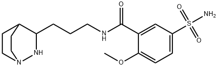 N-[3-[1,2-Diazabicyclo[2.2.2]octan-3-yl]propyl]-2-methoxy-5-sulfamoylbenzamide Struktur