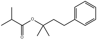 BETA PHENYL ETHYL DIMETHYL CARBINYL ISOBUTYRATE Struktur