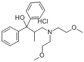 1,1-Diphenyl-2-methyl-3-(di-1-methoxyethyl)aminopropanol hydrochloride Struktur