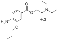 4-Amino-3-propoxy-benzoic acid 2-(diethylamino)ethyl ester hydrochlori de Struktur