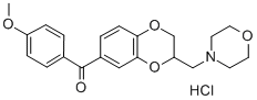 1,4-Benzodioxan, 7-(p-methoxybenzoyl)-2-(morpholinomethyl)-, hydrochlo ride Struktur