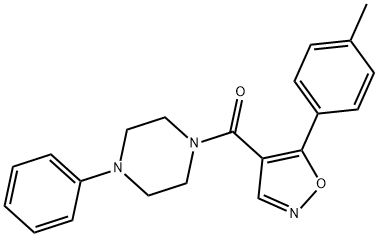 Methanone, [5-(4-methylphenyl)-4-isoxazolyl](4-phenyl-1-piperazinyl)- Struktur