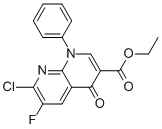 7-CHLORO-6-FLUORO-4-OXO-1-PHENYL-1,4-DIHYDRO-[1,8]NAPHTHYRIDINE-3-CARBOXYLIC ACID ETHYL ESTER Struktur