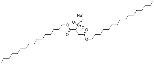 sodium 1,4-dihexadecyl sulphonatosuccinate Struktur