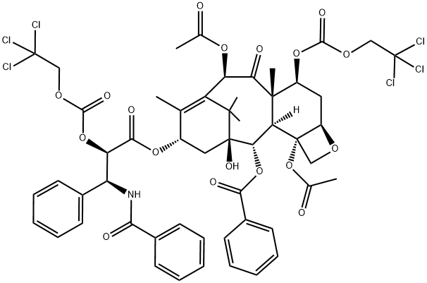 [2aR-[2aα,4β,4aβ,6β,9α(αR*,βS*),11α,12α,12aα,12bα]]-β-(BenzoylaMino)-α-[[(2,2,2-trichloroethoxy)carbonyl]oxy]-benzenepropanoic Acid 6,12b-Bis(acety Struktur