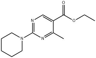 ETHYL 4-METHYL-2-(PIPERIDIN-1-YL)PYRIMIDINE-5-CARBOXYLATE Struktur