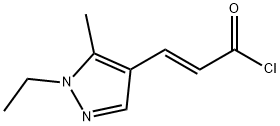 (2E)-3-(1-ethyl-5-methyl-1H-pyrazol-4-yl)acryloyl chloride Struktur