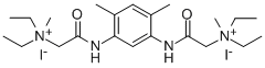 (4,6-Dimethyl-m-phenylenebis(iminocarbonylmethylene))bis(diethylmethyl ammonium iodide) Struktur