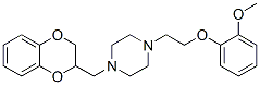 1-(7,10-dioxabicyclo[4.4.0]deca-1,3,5-trien-9-ylmethyl)-4-[2-(2-methox yphenoxy)ethyl]piperazine Struktur