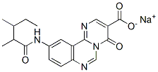 10-[(2,3-Dimethyl-1-oxopentyl)amino]-4-oxo-4H-pyrimido[1,2-c]quinazoline-3-carboxylic acid sodium salt Struktur