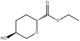 ethyl (2R,5S)-5-hydroxyoxane-2-carboxylate Struktur