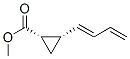 Cyclopropanecarboxylic acid, 2-(1,3-butadienyl)-, methyl ester, [1alpha,2alpha(E)]- Struktur