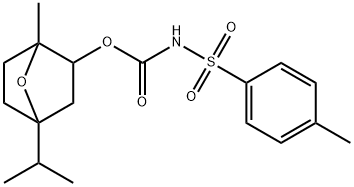 4-isopropyl-1-methyl-7-oxabicyclo[2.2.1]hept-2-yl N-[(4-methylphenyl)sulfonyl]carbamate Struktur