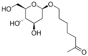 5-Methylcarbonylpentyl-2-deoxy beta-D-Glucopyranoside Struktur