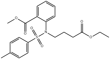 METHYL 2-[(3-ETHOXYCARBONYL-PROPYL)-(TOLUENE-4-SULFONYL)-AMINO]-BENZOATE Struktur