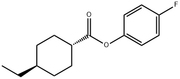 TRANS-4-FLUOROPHENYL 4-ETHYLCYCLOHEXANECARBOXYLATE Struktur