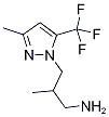 2-methyl-3-[3-methyl-5-(trifluoromethyl)-1H-pyrazol-1-yl]-1-propanamine(SALTDATA: FREE) Struktur