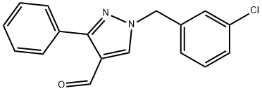 1-(3-CHLOROBENZYL)-3-PHENYL-1H-PYRAZOLE-4-CARBALDEHYDE Struktur