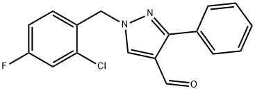 1-(2-CHLORO-4-FLUOROBENZYL)-3-PHENYL-1H-PYRAZOLE-4-CARBALDEHYDE Struktur