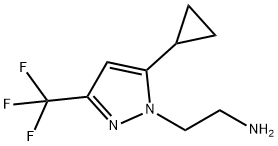 2-(5-CYCLOPROPYL-3-(TRIFLUOROMETHYL)-1H-PYRAZOL-1-YL)ETHAN-1-AMINE, 1006479-50-0, 結(jié)構(gòu)式