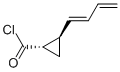 Cyclopropanecarbonyl chloride, 2-(1,3-butadienyl)-, [1alpha,2beta(E)]- (9CI) Struktur