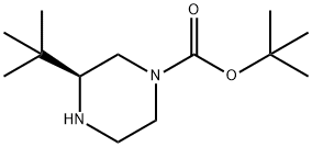 (S)-tert-butyl 3-tert-butylpiperazine-1-carboxylate hydrochloride Struktur