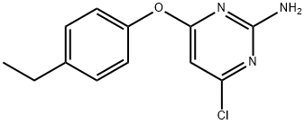 2-amino-4-(p-ethylphenoxy)-6-chloropyrimidine Struktur