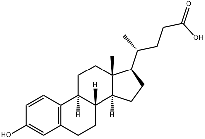 3-hydroxy-19-nor-1,3,5(10)-cholatrien-24-oic acid Struktur