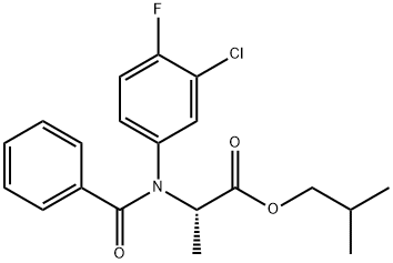 isobutyl 2-(benzoyl-3-chloro-4-fluoroanilino)propanoate Struktur