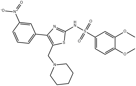 3,4-diMethoxy-N-(4-(3-nitrophenyl)-5-(piperidin-1-ylMethyl)thiazol-2-yl)benzenesulfonaMide price.