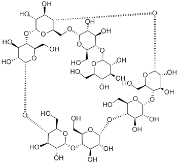 6-O-(maltosyl)cyclomaltohexaose Struktur