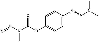 Methylnitrosocarbamic acid p-((dimethylamino)methyleneamino)phenyl est er Struktur