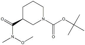 (S)-tert-butyl 3-(Methoxy(Methyl)carbaMoyl)piperidine-1-carboxylate Struktur