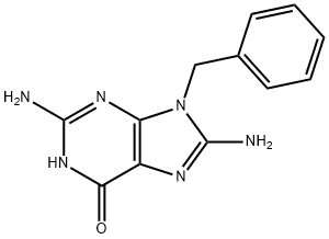 2,8-diamino-9-benzyl-3H-purin-6-one Struktur