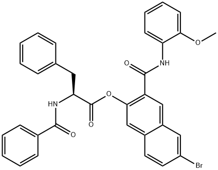 N-BENZOYL-DL-PHENYLALANINE B-NAPHTHOLAS- BI ESTER C Struktur