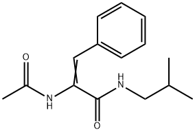 alpha-Acetamido-N-isobutyl-beta-phenylacrylamide Struktur