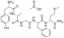 TYR-D-ALA-GLY-PHE-D-MET-NH2 ACETATE SALT Struktur