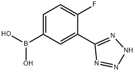 4-Fluoro-3-(tetrazol-5-yl)phenylboronic acid Struktur