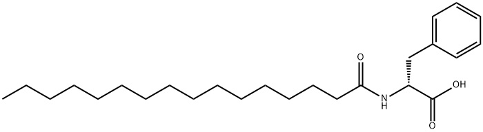 N-Hexadecanoyl-D-phenylalanine Struktur