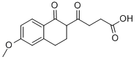 3-(1,2,3,4-Tetrahydro-6-methoxy-1-oxo-2-naphthoyl)propionicacid Struktur