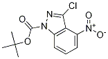 1H-INDAZOLE-1-CARBOXYLIC ACID,3-CHLORO-4-NITRO-,1,1-DIMETHYLETHYL ESTER Struktur