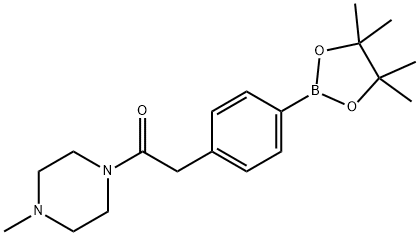 1-(4-methyl-1-piperazinyl)-2-[4-(4,4,5,5-tetramethyl-1,3,2-dioxaborolan-2-yl)phenyl]-Ethanone Struktur