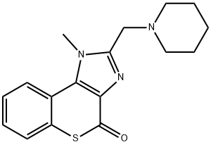 (1)BENZOTHIOPYRANO(3,4-d)IMIDAZOL-4(1H)-ONE, 1-METHYL-2-(1-PIPERIDINYL METHYL)- Struktur