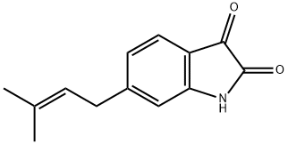 6-(3-methylbut-2-enyl)-1H-indole-2,3-dione Struktur