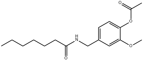 Vanillylamine, N-heptanoyl-, acetate Struktur