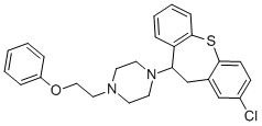 1-(2-Chloro-10,11-dihydrodibenzo(b,f)thiepin-10-yl)-4-(2-phenoxyethyl) piperazine Struktur